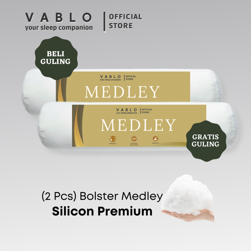 ซื้อ 1 แถม 1 หมอนข้าง - Vablo Silicon Bolster - หมอนข้างคุณภาพโรงแรม - ซิลิโคนบริสุทธิ์