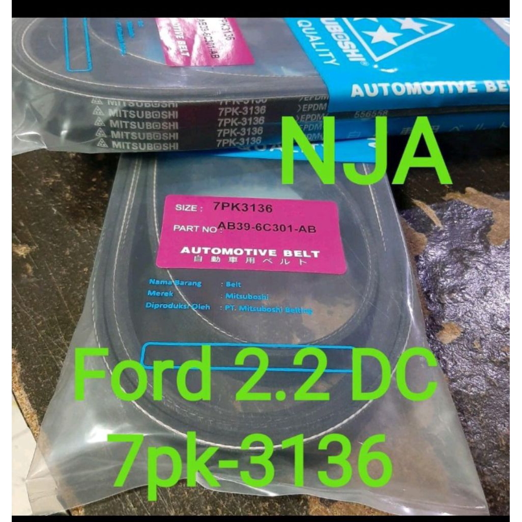 พัดลม Van v เข็มขัดพัดลม 7pk-3136 Ford ranger 2.2CC everest mazda BT50 T6 7pk3136