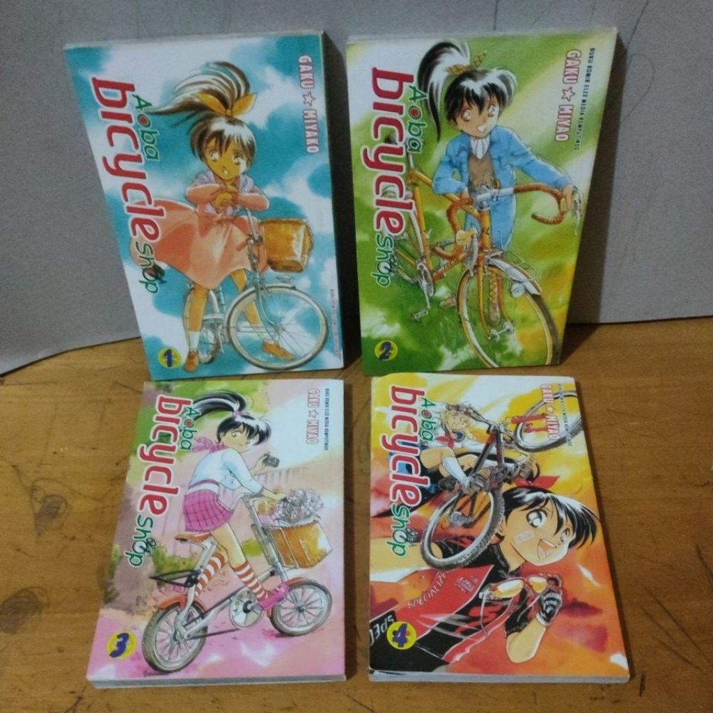 ELEX MEDIA COMIC "AOBA BICYCLE SHOP" NUMBER: 1 - 4 ENDS BY : GAKU * MIYAKO