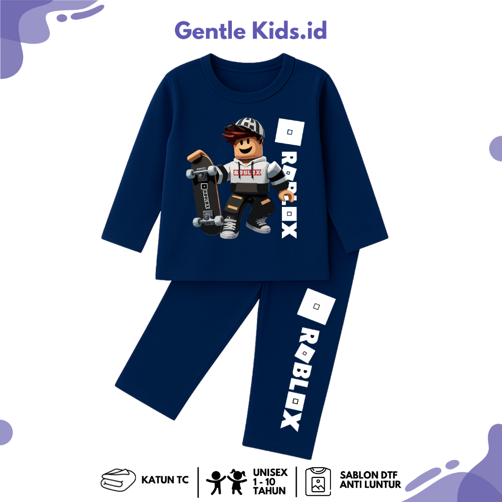 Roblox Skateboard Pajama Set for Boys Roblox Game Boy Cool อายุ 1 - 10 ปี - PB