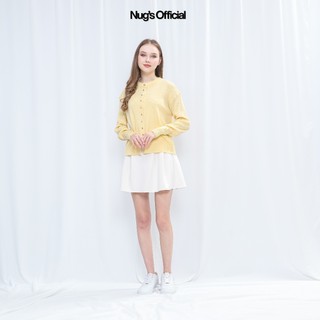 NUGS Nala Cardigan Basic Knitwear Wanita Kancing Jamur Silver Premium Wanita - Panjang Atasan Tebal Cardigan