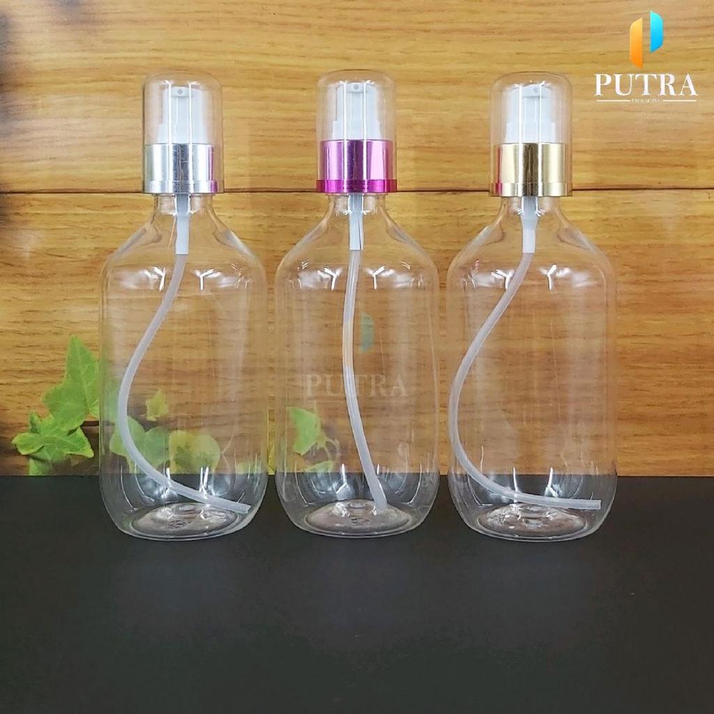 ขวดปั๊มบําบัดเต็มหมวก 300ML MADA / ขวดพลาสติก PET ใส 300ML