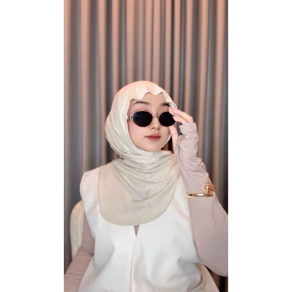 Huma bergo Hijab ทันทีทําจากวัสดุ cooltech meleyot
