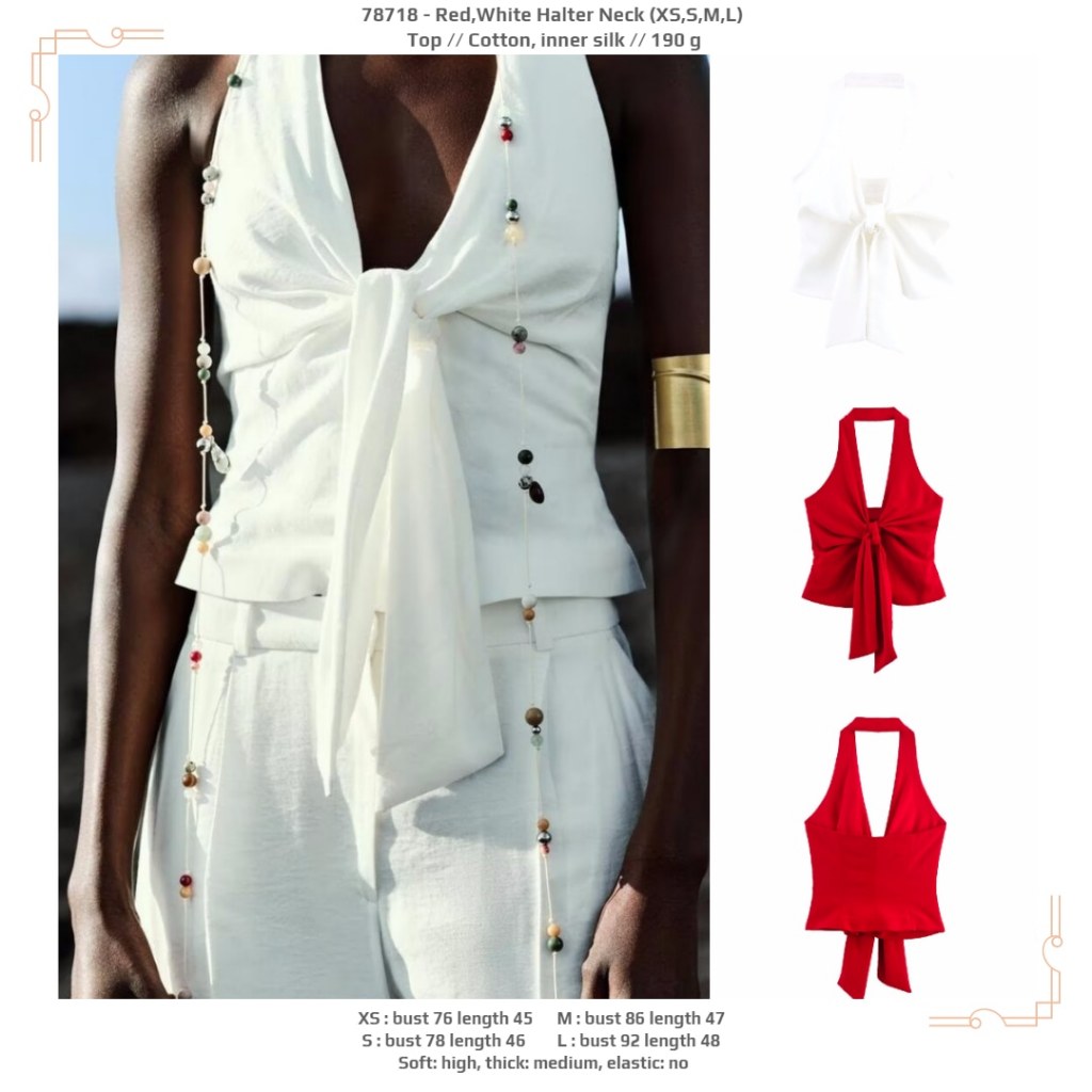 LHL18 - สีแดง/WHT คล้องคอ (XS,S,M,L) - TANKTop