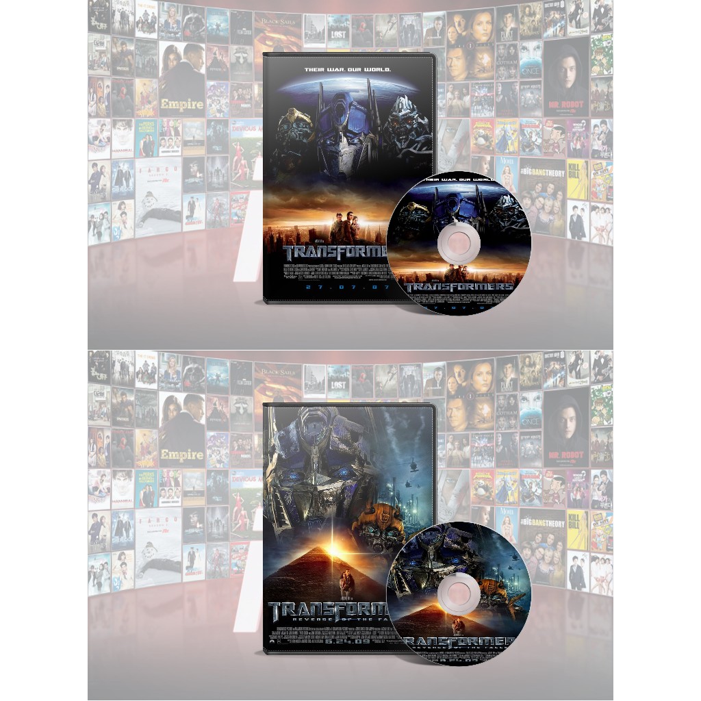 Transformers DVD (2007) + Transformers Revenge Of The Fallen DVD (2009)