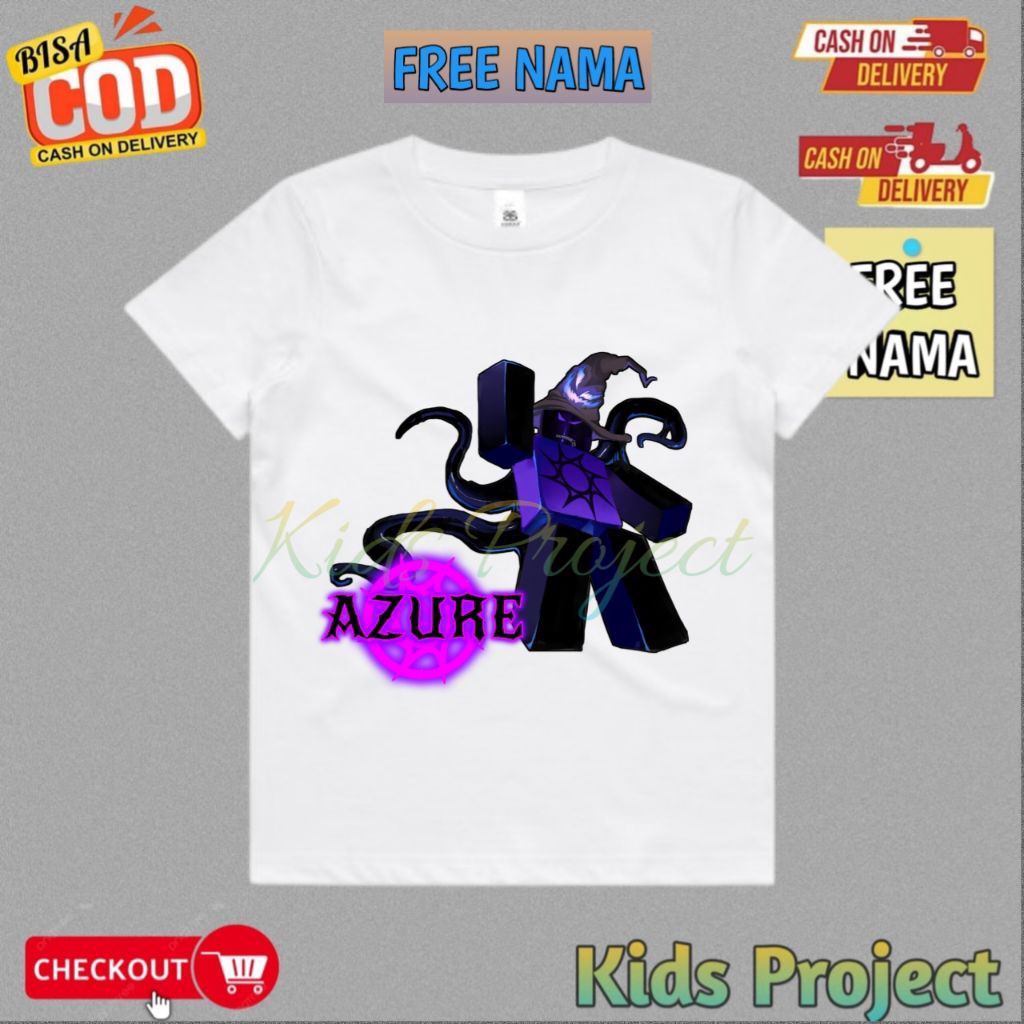 Azure Killers FORSAKEN ROBLOX เสื้อยืดเด็กตัวละครใหม่