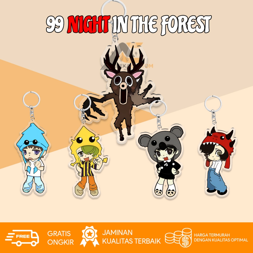GANTUNGAN 99 NIGHT IN THE FOREST ROBLOX KEYCHAIN / ROBLOX 99 NIGHT IN THE FOREST MISSING CHILD ACRYL