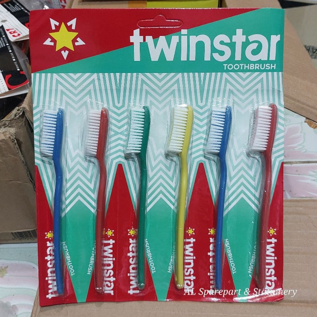 TWINSTAR TOOTHBRUSH 1 ชิ้น เนื้อ 6 ชิ้น