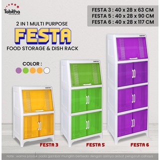 TABITHA Rak Piring Serbaguna Festa 2 In 1 Mini DIsh Rack Pintu Transparant