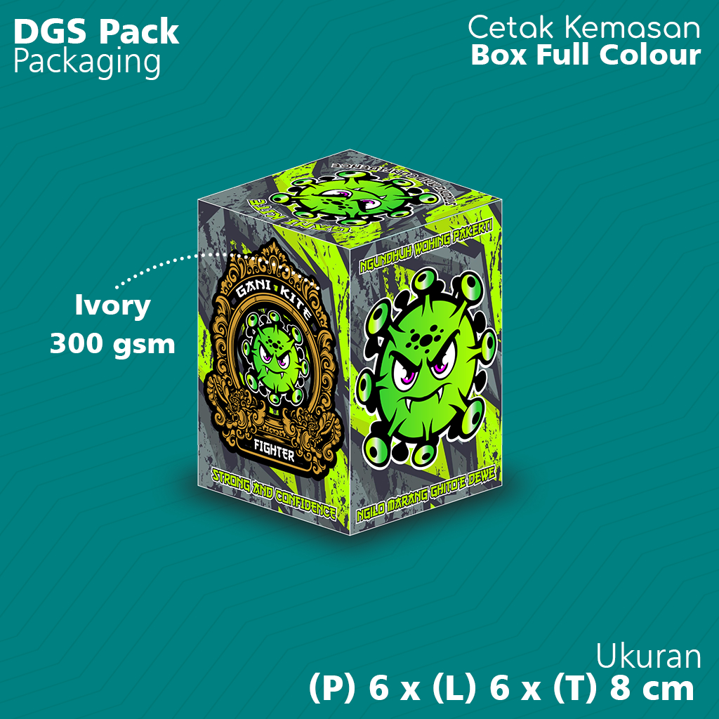 กล่องโลโก้ Full Color/Own แบบกําหนดเอง Size L x W x H = 6 x 6 x 8 ซม.