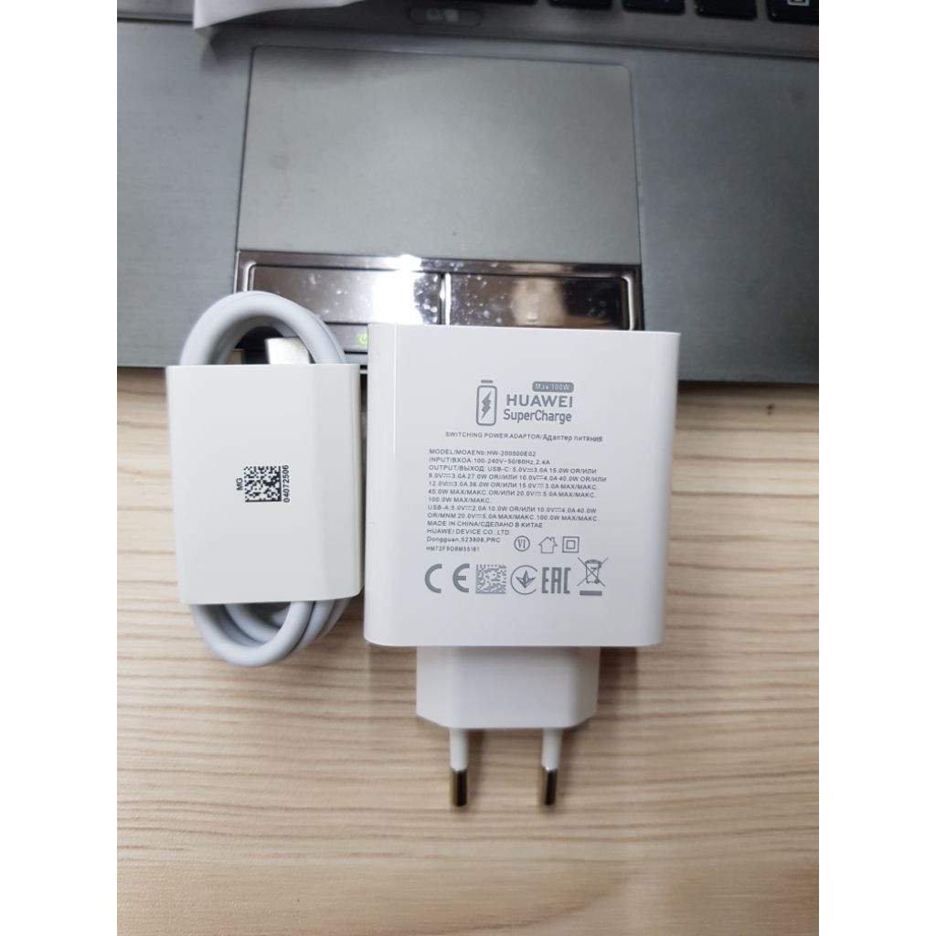 HUAWEI SUPER FAST CHARGING CHARGER สูงสุด 100W - TWO USB - PORT CHARGER 100W MAX ORIGINAL