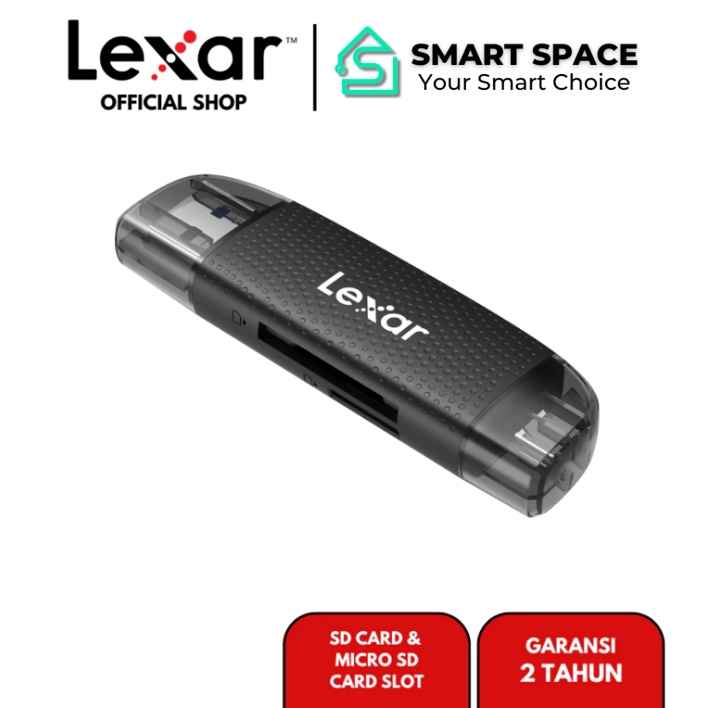 Lexar Dual Slot RW310X USB 3.2 Type A / Type C Card Reader SDcard / MicroSD Original รับประกัน 2 ปี