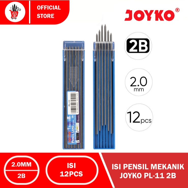 Pencil Lead Pencil | ไส้ดินสอกด Joyko PL-11 2B 2.0 มม. (1TUBE)