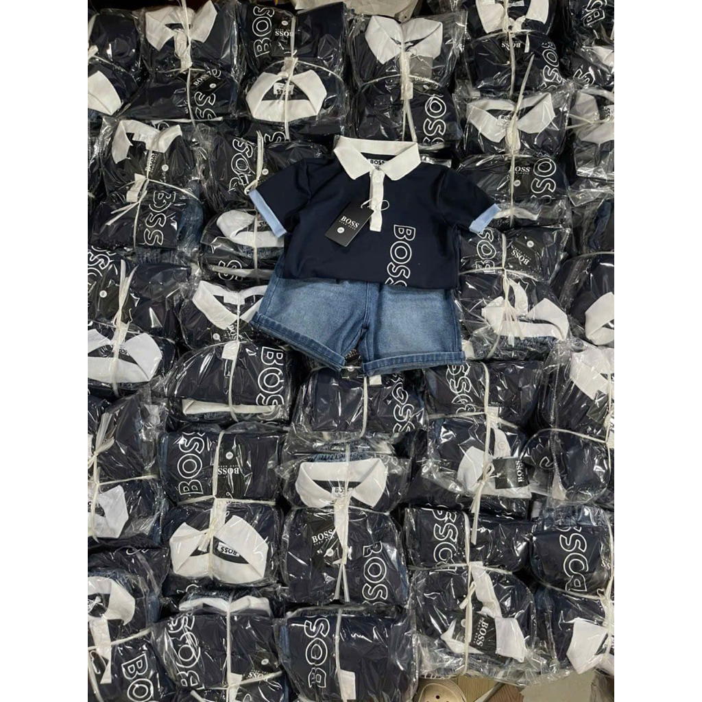 ชุดเสื้อโปโล+กางเกงเดนิม B05s