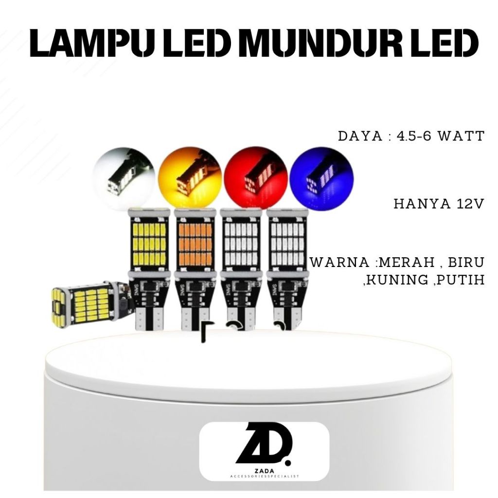 T15 T10 W16W ไฟถอยหลัง LED