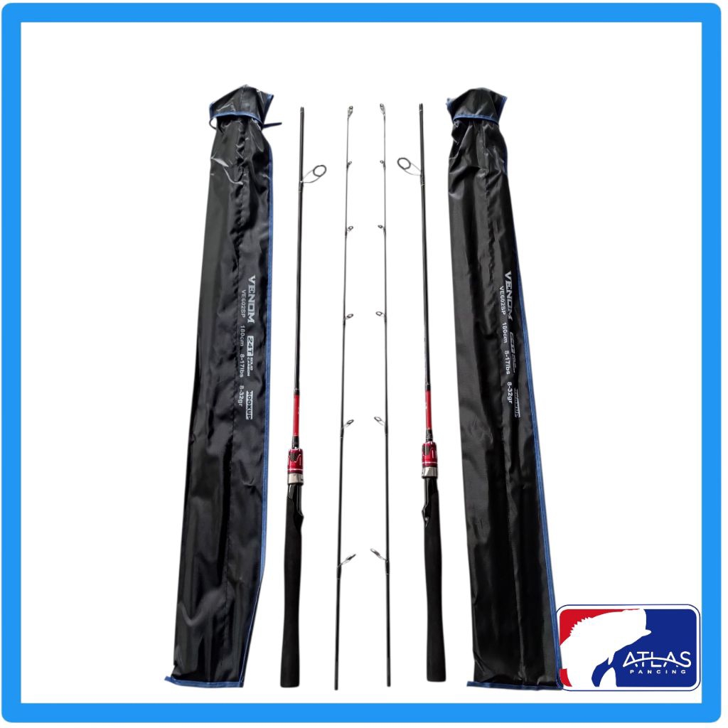 คันเบ็ด HOOKUP VENOM SOLID CARBON VE602SP