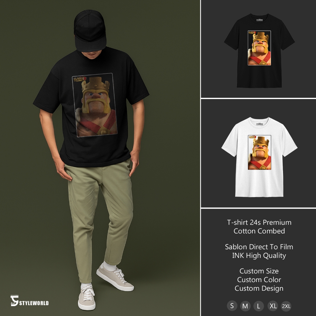 เสื้อยืดเกม Coc Clash Of Clans 24s Cotton Combed Sw-24