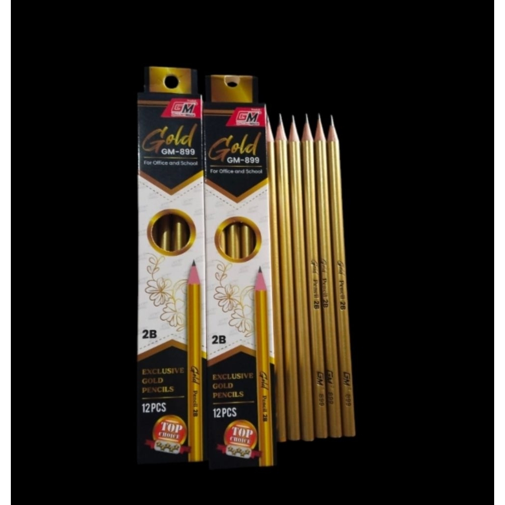 GM-899 ดินสอทอง 2B (ต่อ gross/12 แพ็ค/144 ชิ้น)