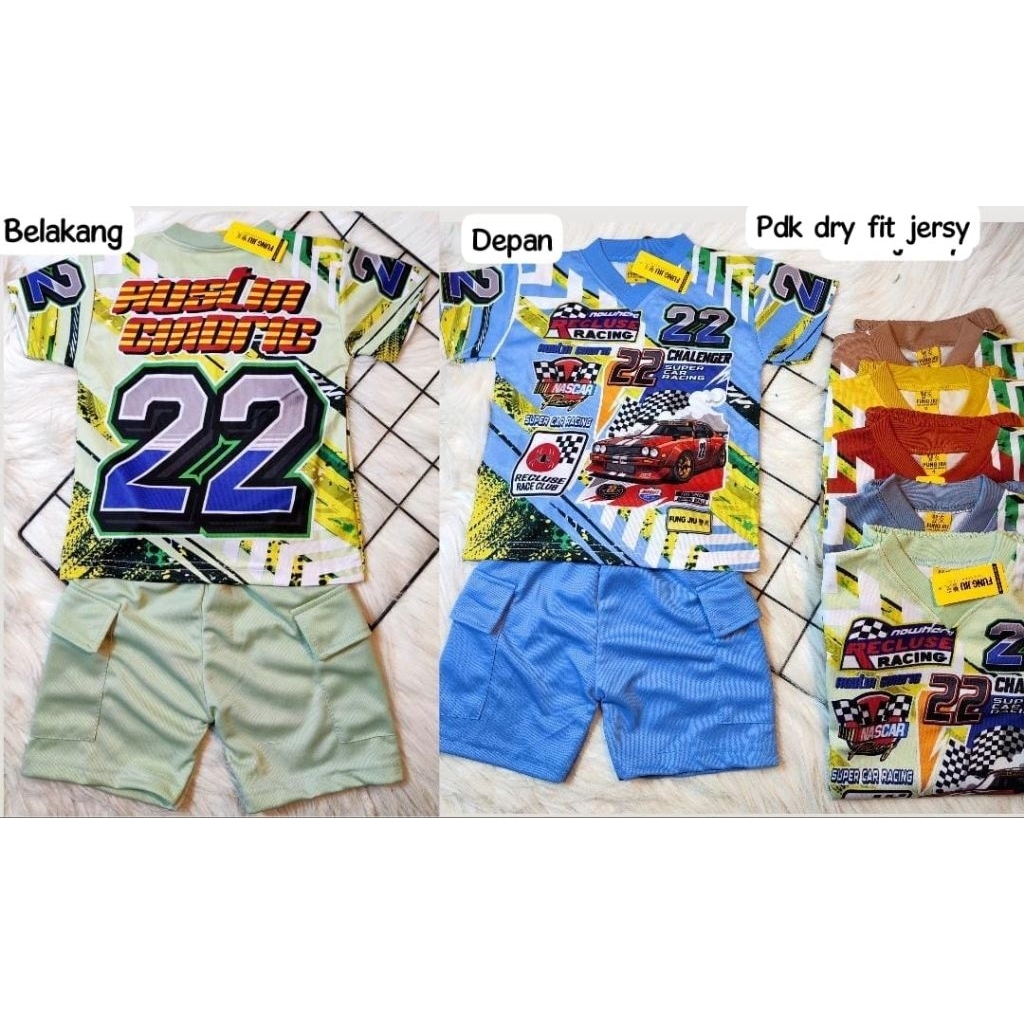 [PHINTSWHOLESALE CONTENTS 3PCS] CARGO SET JERSEY TOP 2-8 ปี