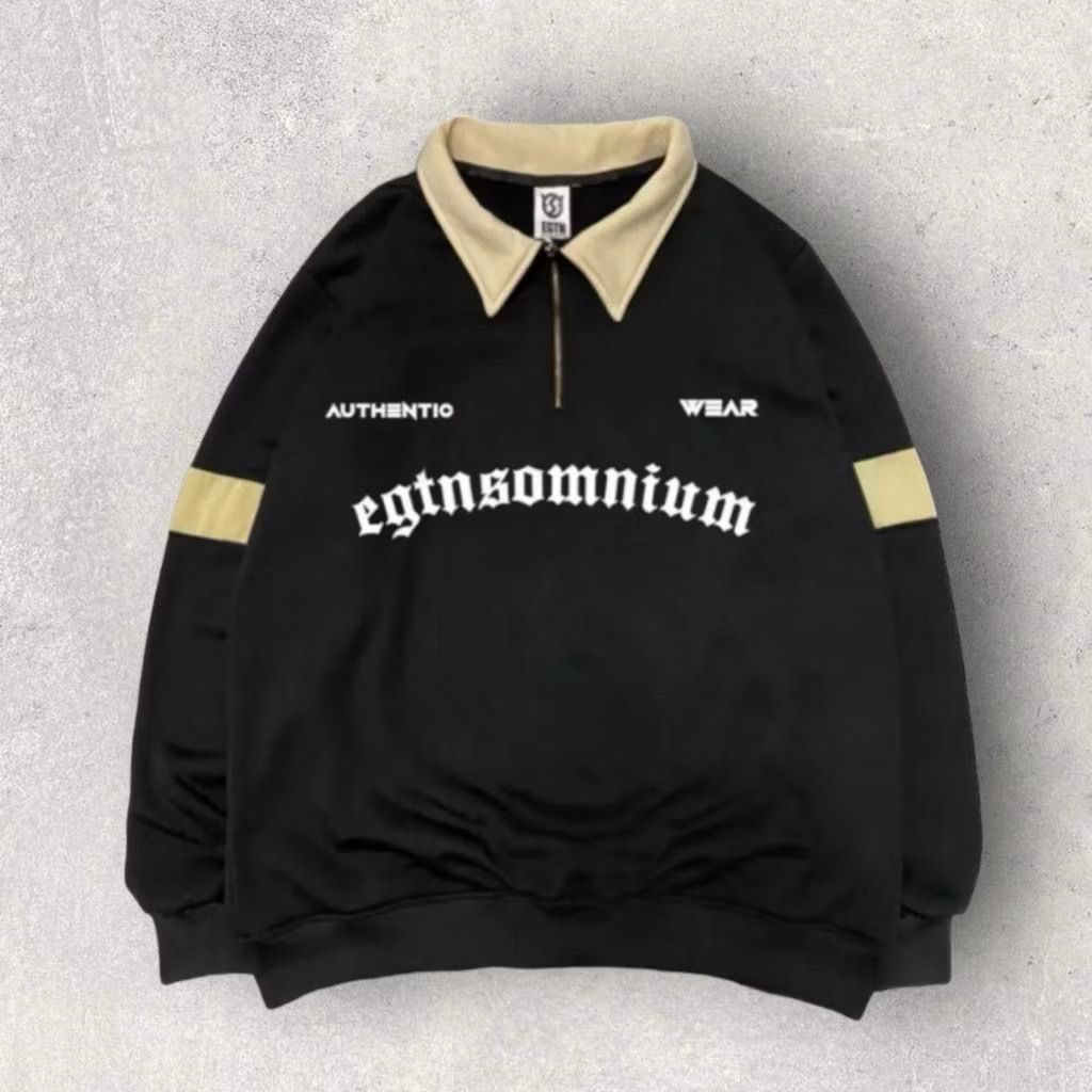 Mens Halfzip Rugby Basic Premium Sweater Unisex Stockholm Authentic