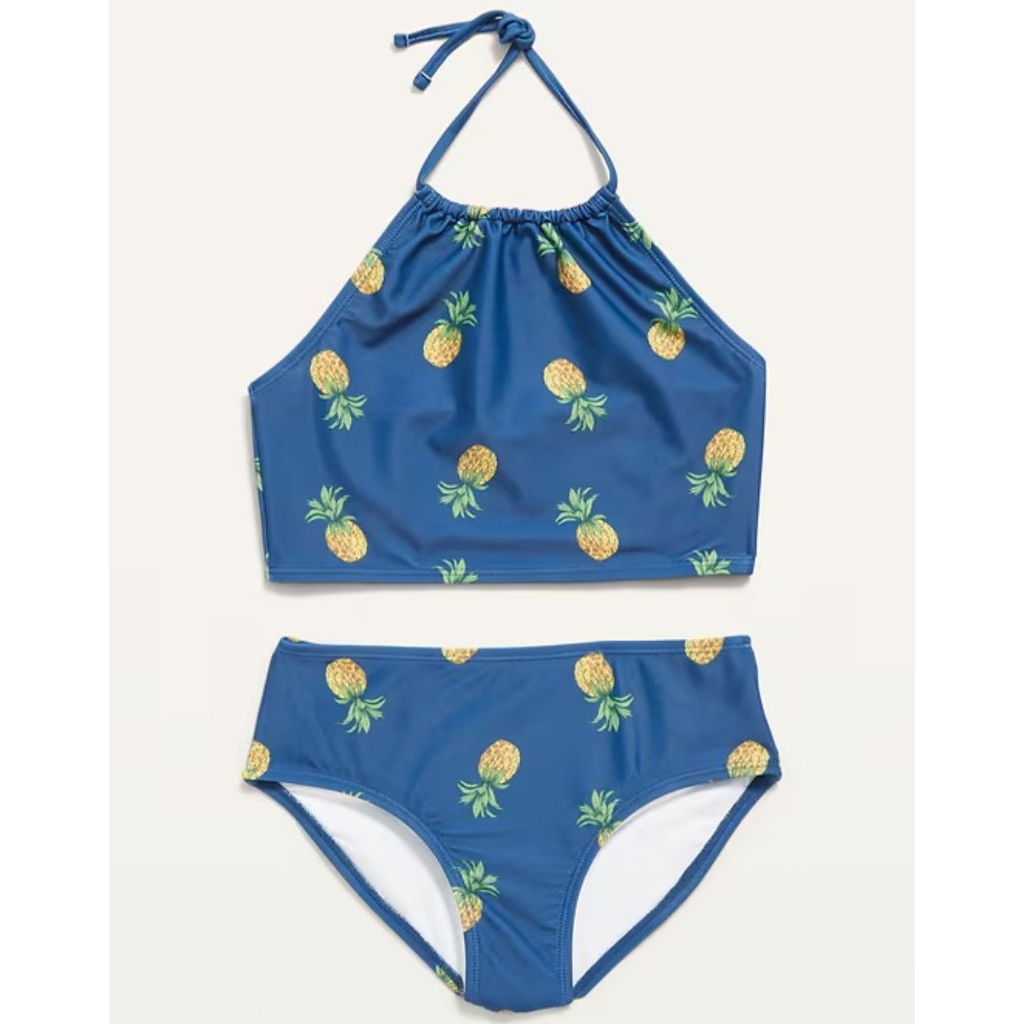 ชุดว่ายน้ําพิมพ์ลาย PINEAPPLE HALTER M (8-9TH) CODE D1