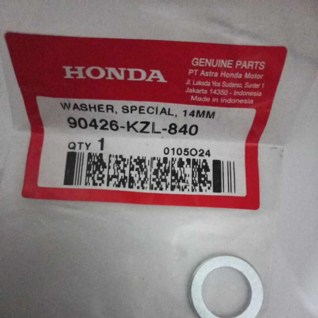 90426KZL840 – ด้านหน้า PULLY RING, ROLLER HOUSING FAN RING, WASHER SPECIAL 14MM BEAT FI, GENIO, SCOO