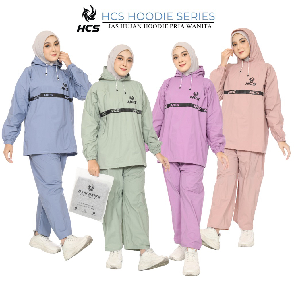 HCS RAINCOOAT HODIE SET หนาผู้ชายผู้หญิง Anti-Seepage ล่าสุด