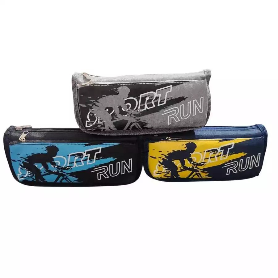 PENCIL CASE JS-8054 (SPORT RUN) สีสุ่ม