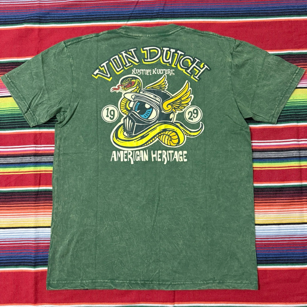 TSHIRT - VONDUTCH - M - GREEN WASH - ต้นฉบับ