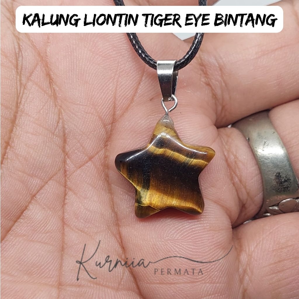 สร้อยคอจี้เสือตา / Mat4 Harim4u / หินธรรมชาติ Biduri Sepah