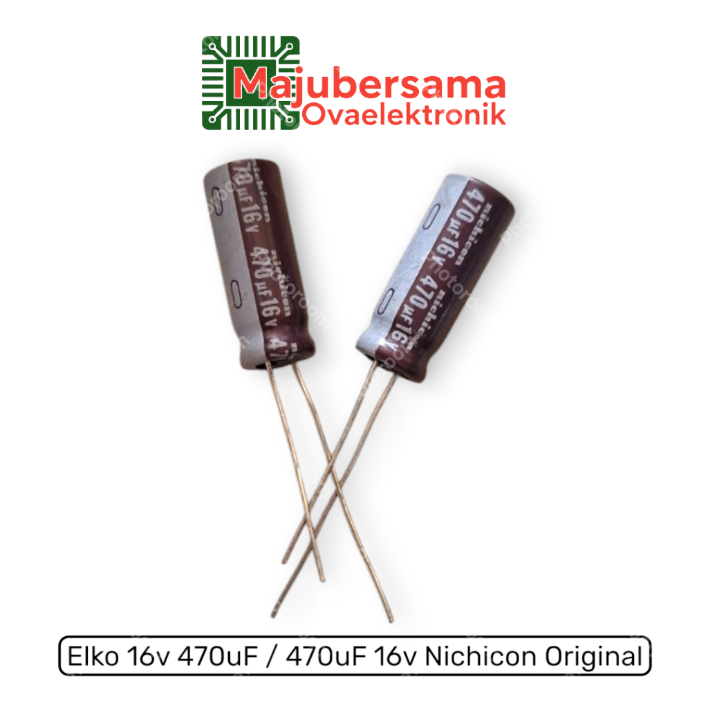 10 ชิ้น - Elko 16v 470uF / 470uF 16v Nichicon ของแท้