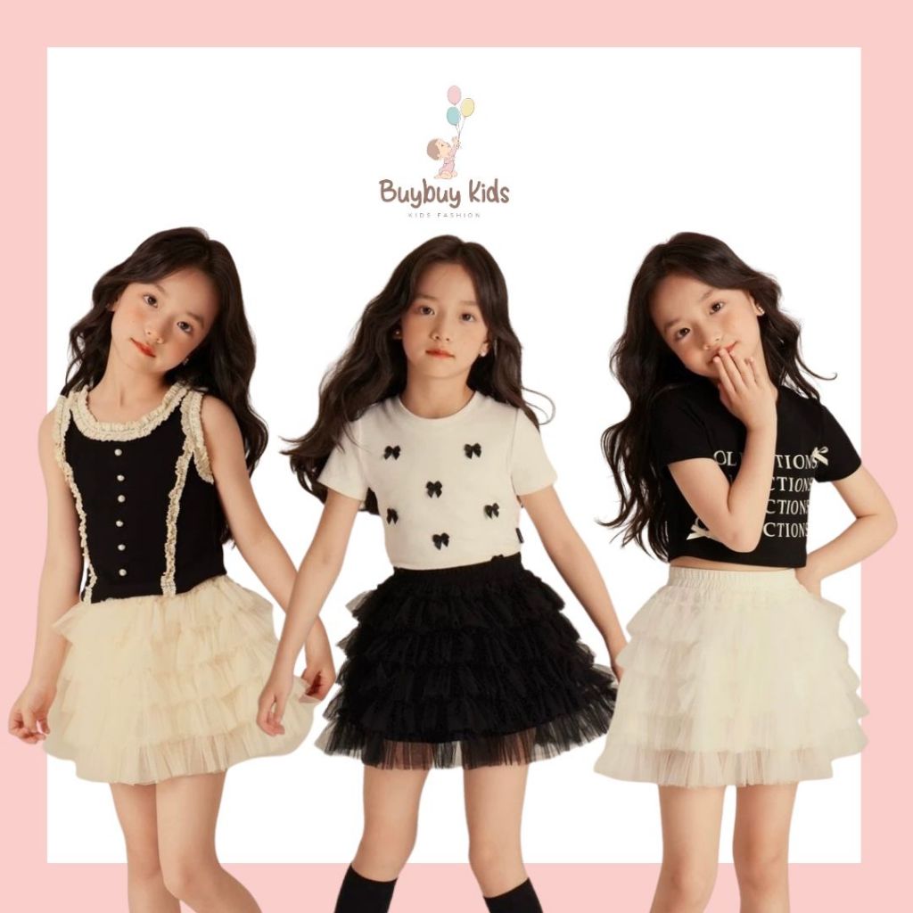 PREMIUM LAYER SKIRT สําหรับ GIRLS - YOUNG MI LAYER SKIRT - กระโปรงมินิระดับพรีเมียมสําหรับสาวกระโปรง