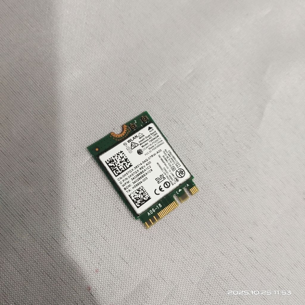 WIFI CARD แล็ปท็อป DELL LATITUDE E7250 7265NGW ต้นฉบับ