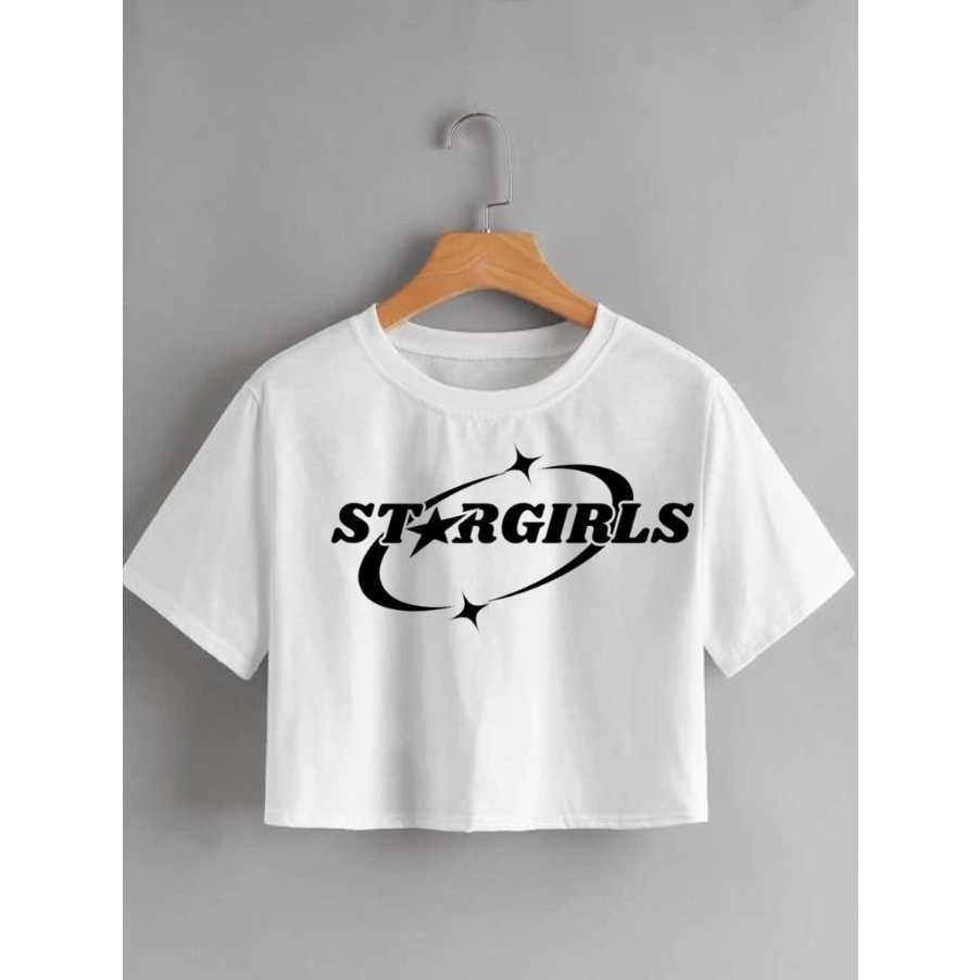 Stargirl Slim Fit Y2K Grunge Style Cotton Crop Top Size s-xl
