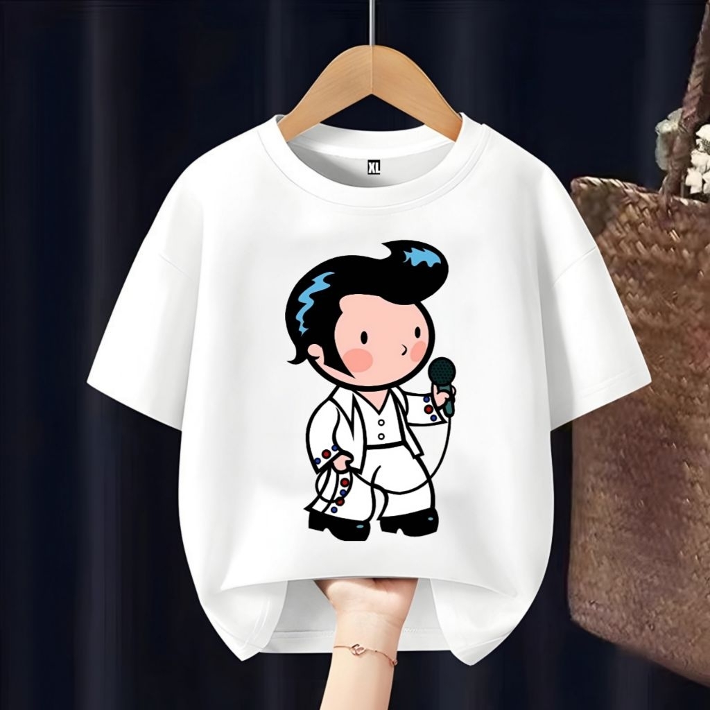 ELVIS PRESLEY CHILDRENS เสื้อยืดฟรี CUSTOM NAME