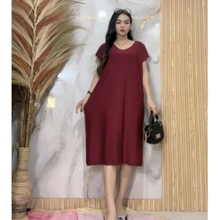 DRESS DASTER MIDI POLOS SPANDEK premium MELAR / DRESS PANTAI / DASTER SANTAI  Nyaman