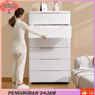[VALUEDA]Lemari Pakaian Plastik/Lemari Plastik 2/3/4/5/6/7 Susun/Lemari Pakaian Anak/Kabinet Laci Bayi