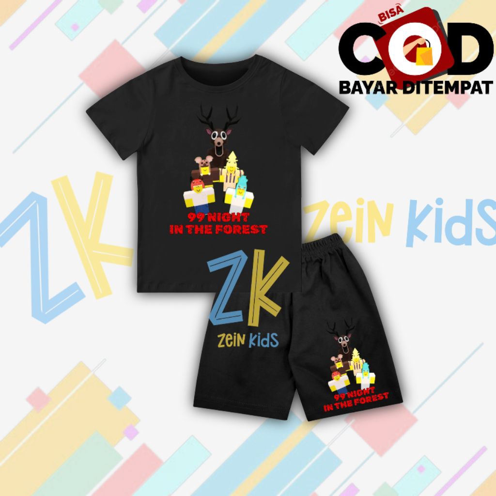 99 Night In The Forest The Deer เสื้อยืดเด็กชุด - 99 Night In The Forest The Deer เสื้อผ้าเด็กชุด