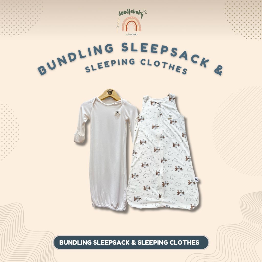 Doodlebaby Bundling Sleepsack & Sleeping Clothes Package / ถุงนอนสําหรับเด็กมีลาย