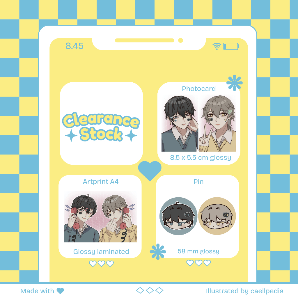 [เคลียร์สต็อก] Honkai Star Rail HSR Dancae Dan Heng x Caelus Artprint Photocard Pin Set