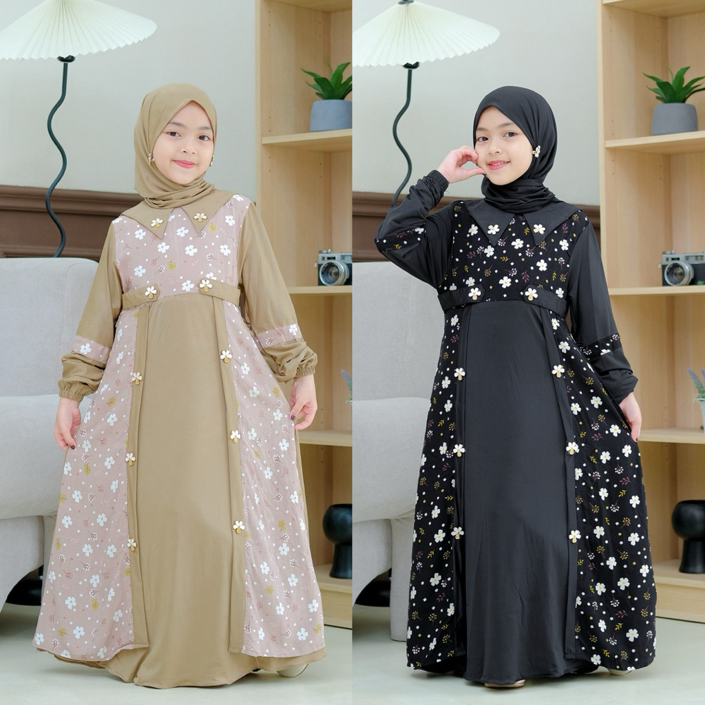 ชุดกาชาปองสําหรับเด็ก Aluna kids / Gamis สําหรับเด็ก motif ล่าสุด / Gamis สําหรับเด็ก อายุ 3-14 ปี