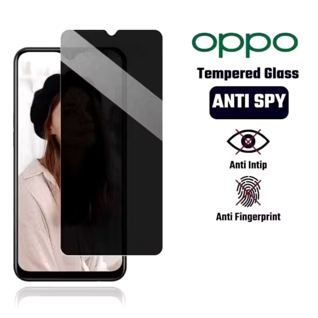 Anti Scratch Ceramic Matte SPY Anti Privacy OPPO A3S / A5S / A11 / A12 / A15 / A16 / A17k / A31 / A5