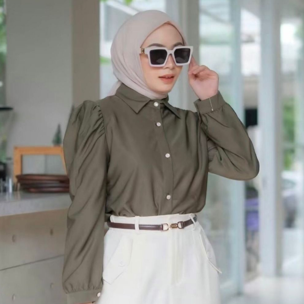 KATUN KEMEJA PUFFY SHIRT / ผู้หญิง LONG-SLEEVED BLOUSE TOP Toyobo Cotton / BELLA PUFFY SHIRT BALLOON