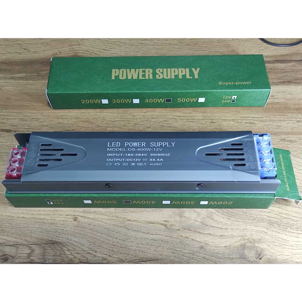 SLIM POWER SUPPLY LED 12V 33.4A 400WATT / LED POWER SUPPLY 12V 33.4A 400WATT