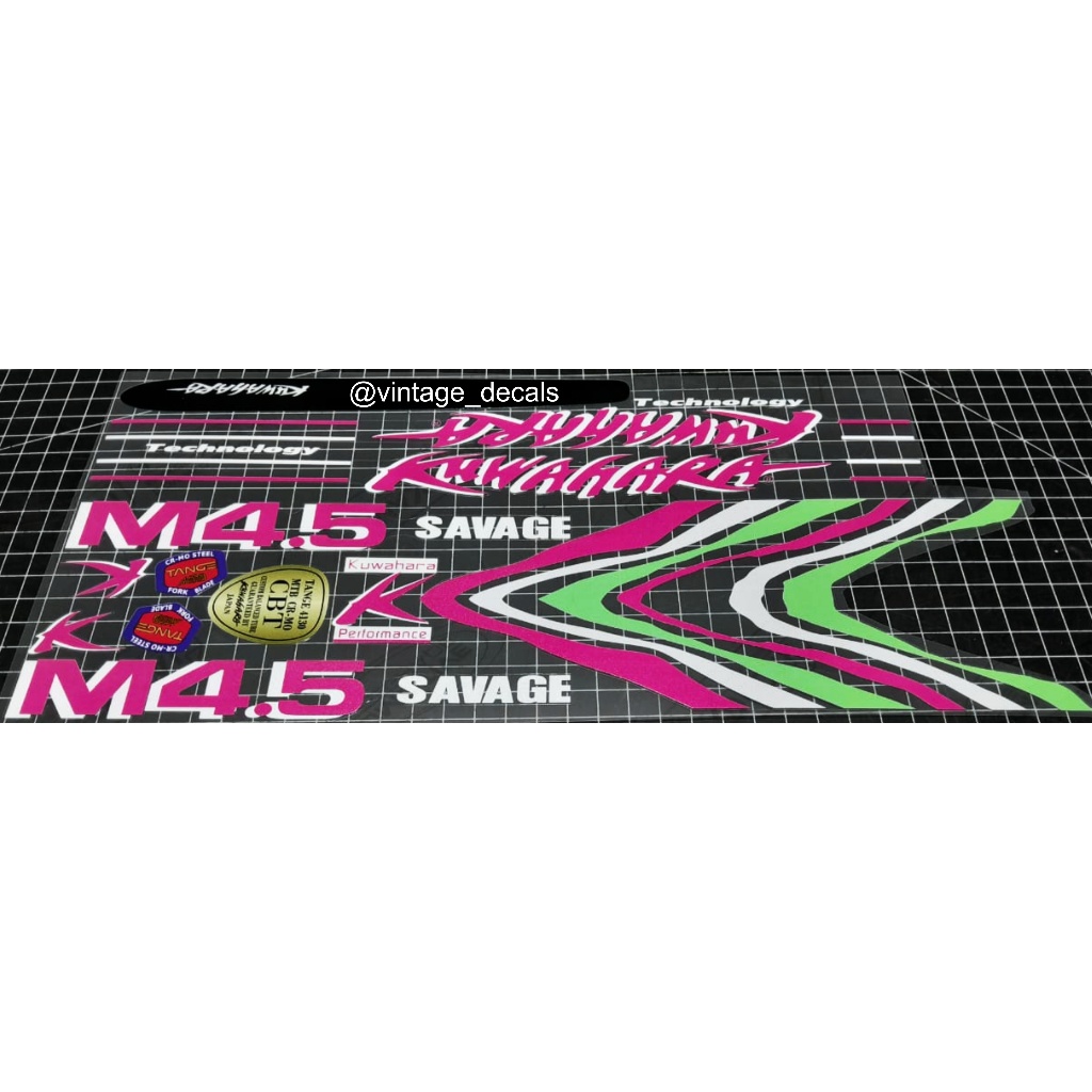 Kuwahara M45 savage สติกเกอร์รูปลอกจักรยาน