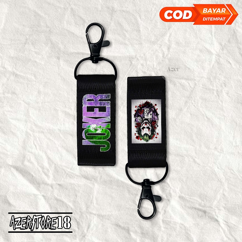 GANTUNGAN JOKER motif Snaphook Keychain - น่ารักน่าดึงดูด - พวงกุญแจอาร์ต FILM - DTF PREMIUM | KCS44