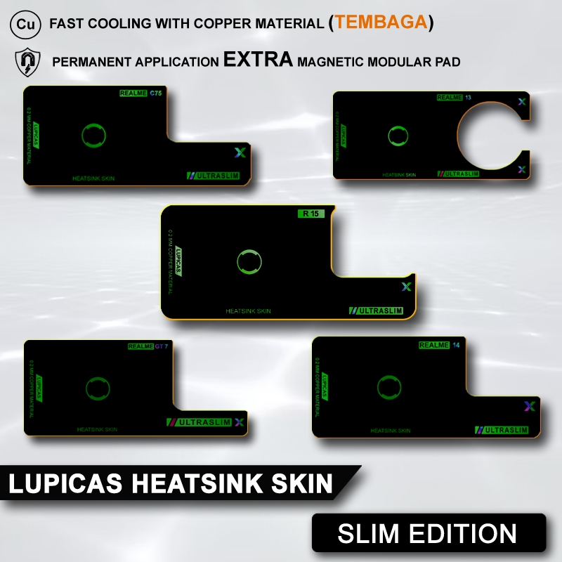 LUPICAS COOLING PAD HEATSINK SKIN COPPER 0.2 MM ULTRASLIM SMARTPHONE COOLER REALME EDITION