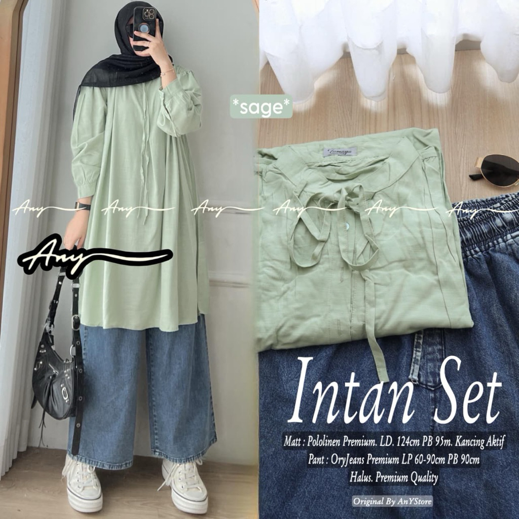 INTAN LESLA RIMEL LIZE EDINA LOKA ZERA EMBIA SENCA SET ORIGINAL BY ANY STORE setcel top เสื้อยืดและก