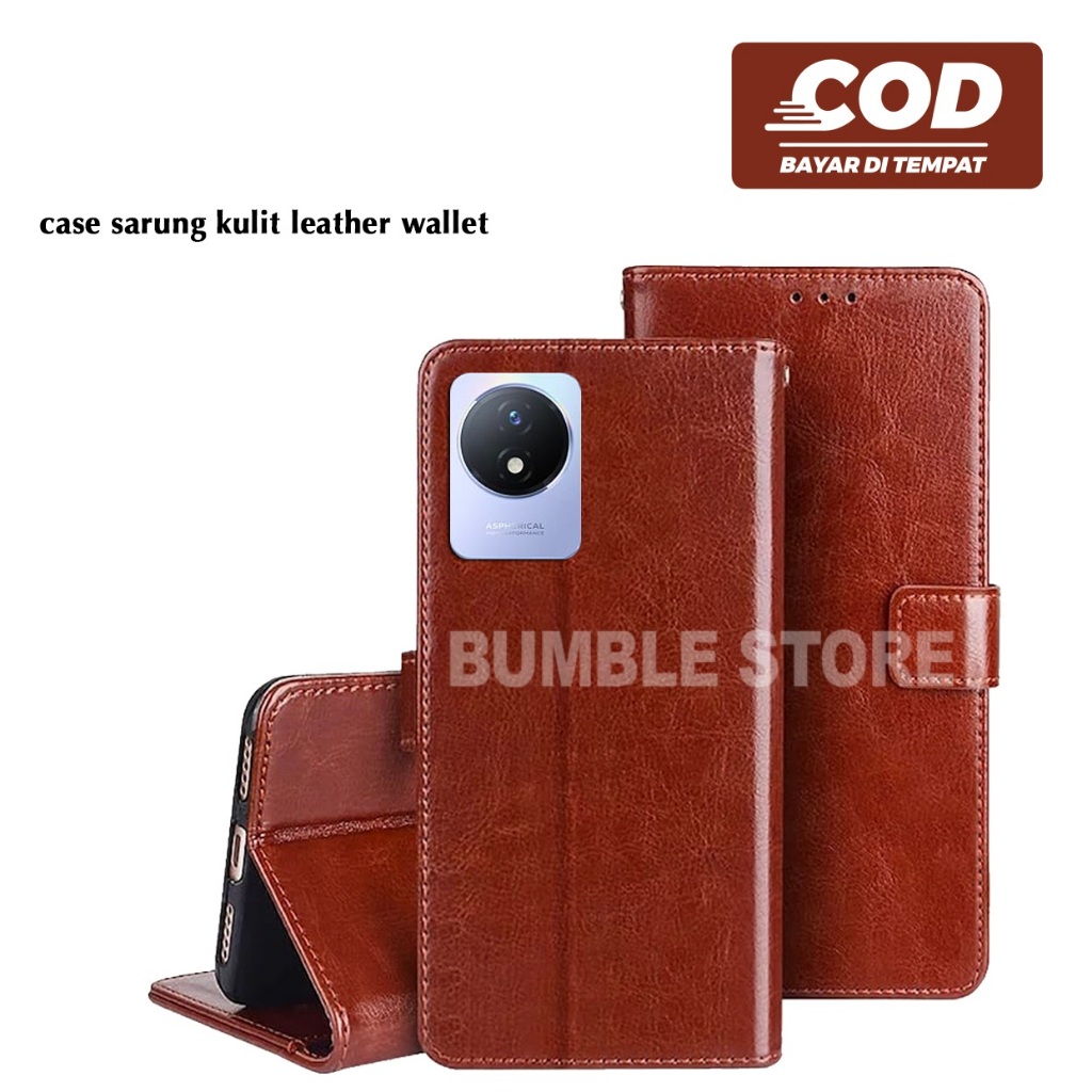 Softcase Case Flip Cover Leather Book Cover Vivo Y02 Vivo Y02T Vivo Y03 Vivo Y03T Vivo Y100 5G Vivo 