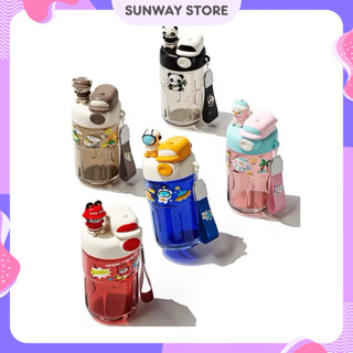 Botol Minum Karakter 2 Cara Minum 1000ml / 650ml /  Botol Minum Tali + Tentengan / Botol Minum 2Cara Minum [3029] [3030]